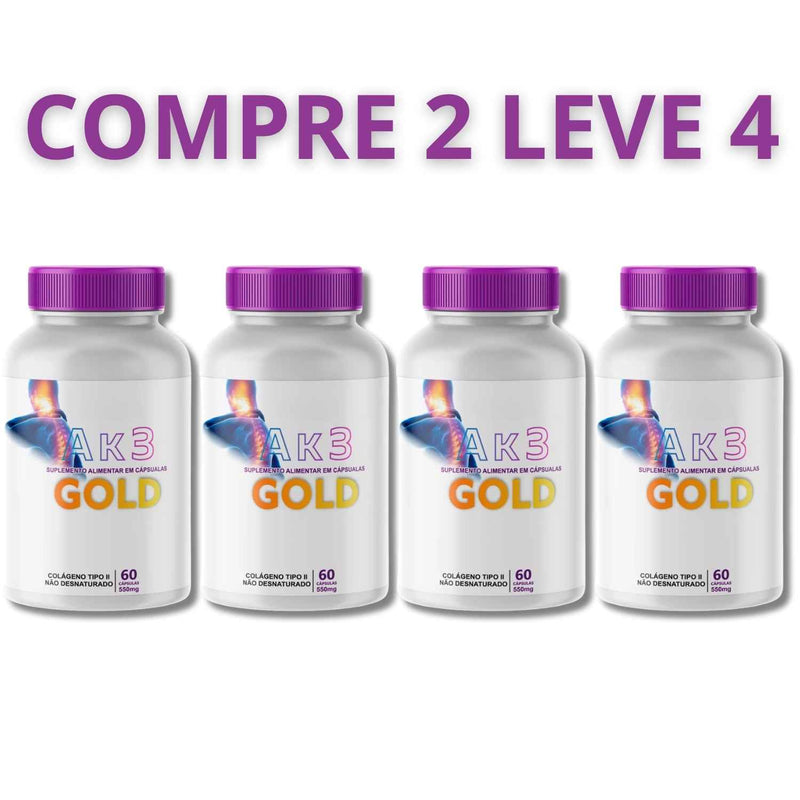 Gold AK3 60 Cápsulas - Eficaz e Segura Para o Alívio Rápido de Dores Corporais + Frete Grátis
