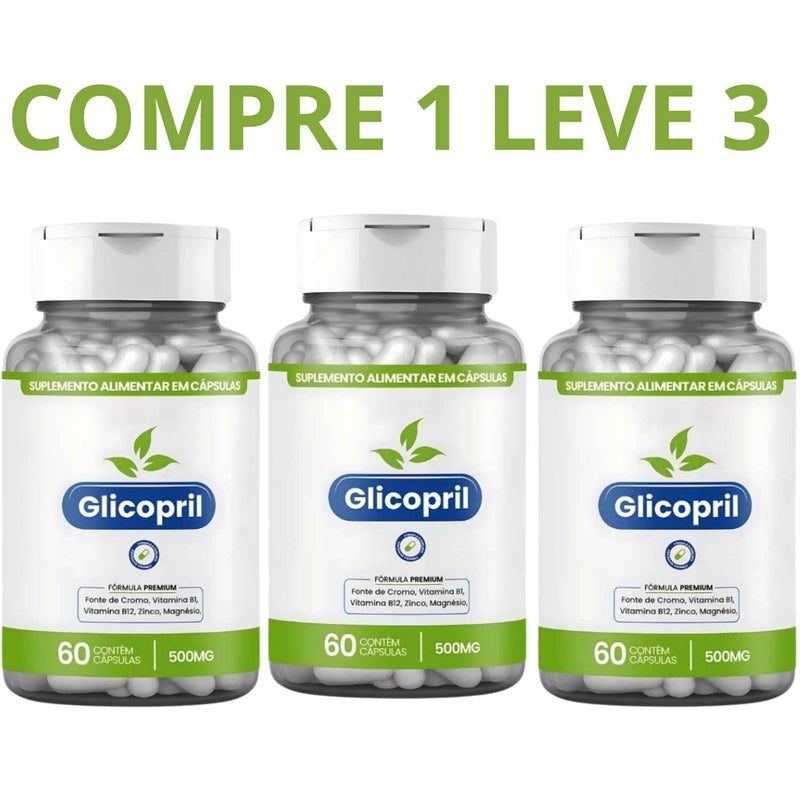 Glicopril 60 Cápsulas - Controle Natural Da Glicose Para Uma Vida Saudável + Frete Grátis