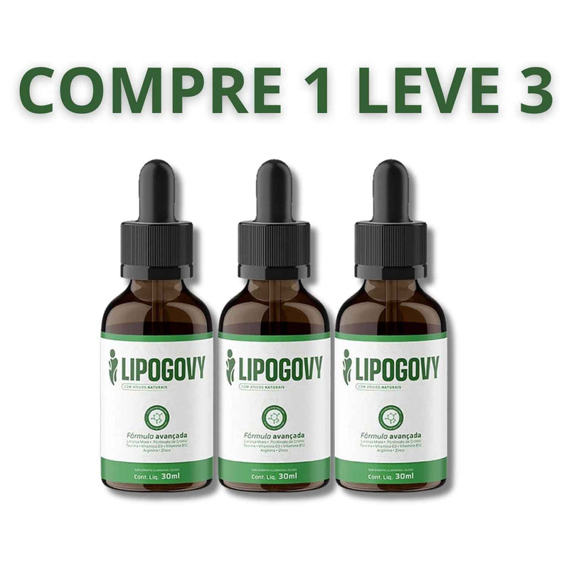 Lipogovy 30ml - Sua Luta Contra a Balança e a Fome Acabou + Frete Grátis