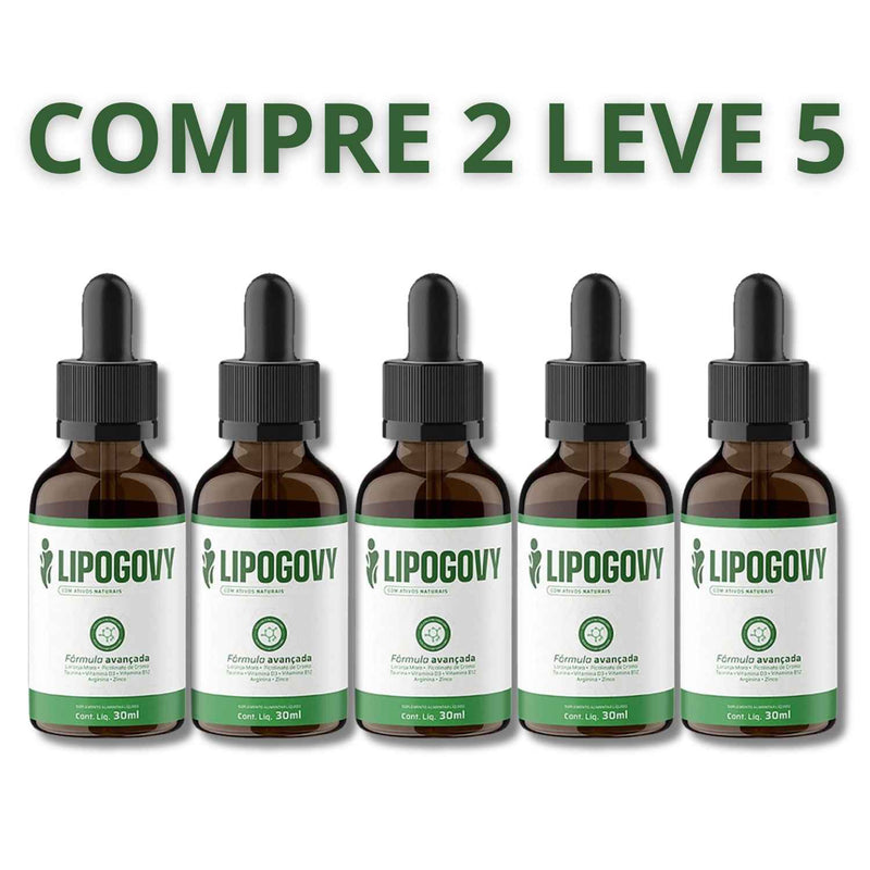 Lipogovy 30ml - Sua Luta Contra a Balança e a Fome Acabou + Frete Grátis
