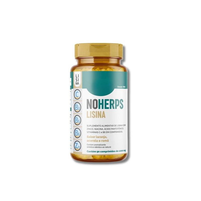 Noherps Lisina 60 Cápsulas - Segura Para Proteger Seus Lábios Contra a Herpes + Frete Grátis