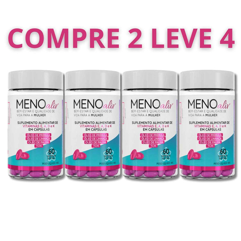 Meno Aliv 60 Cápsulas -Segura Para Alívio Da Menopausa + Frete Grátis