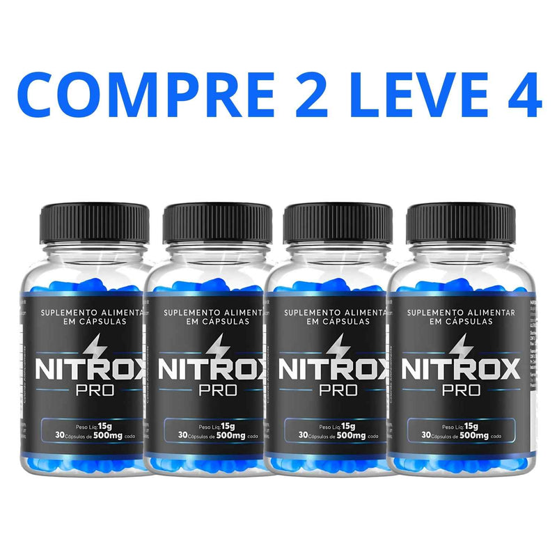 Nitrox Pro 30 Cápsulas - Brinde Nitrox Pro Gotas 30ml + Frete Grátis