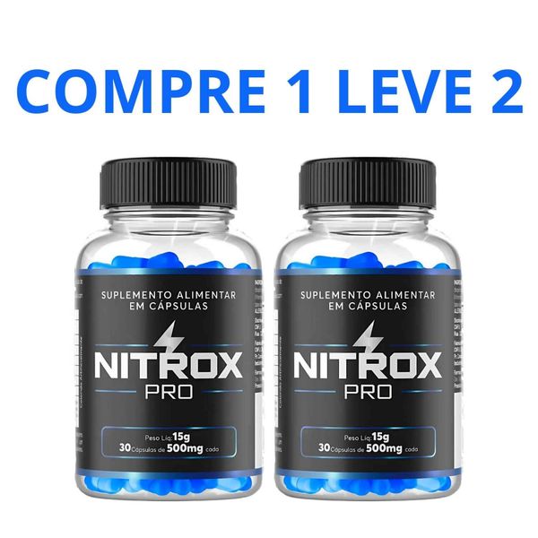Nitrox Pro 30 Cápsulas - Brinde Nitrox Pro Gotas 30ml + Frete Grátis